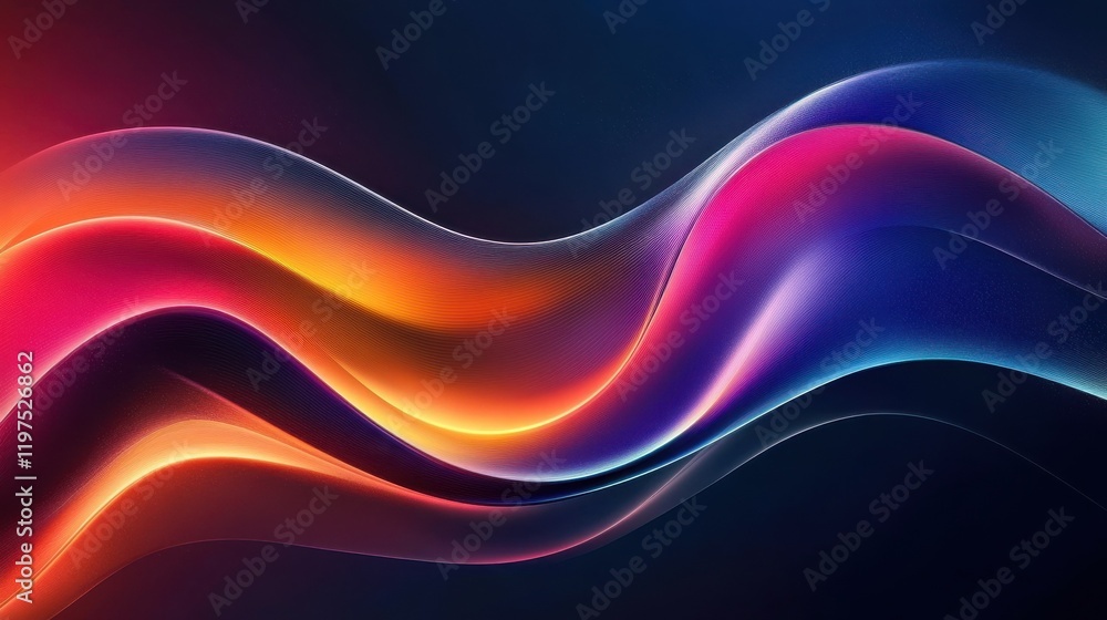 Poster dark abstract smooth lines vector minimal background