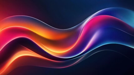 Dark abstract smooth lines vector minimal background