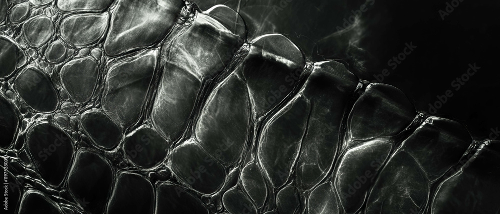 Poster x-ray reveals unique texture and structure of reptile scales and overlapping plates