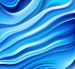 Obraz premium Waves on water. Nature background. Fashionable liquid design. Illustration for banners, flyers and presentations. generative ai