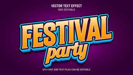 Festival 3d style editable text effect