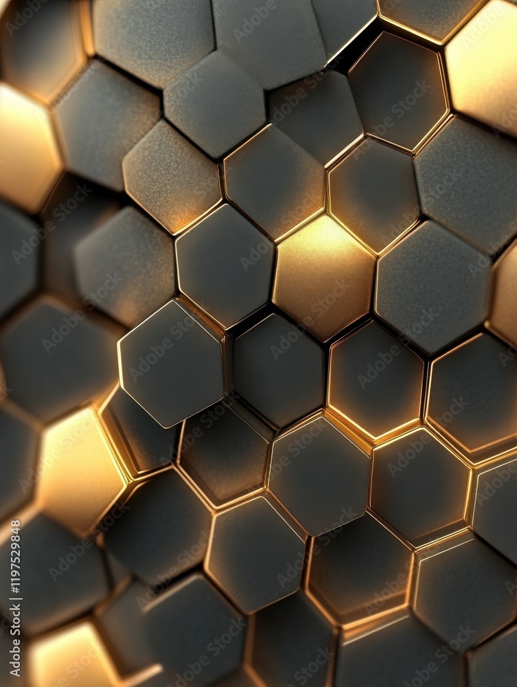 Poster abstract hexagonal wallpaper/background/backdrop