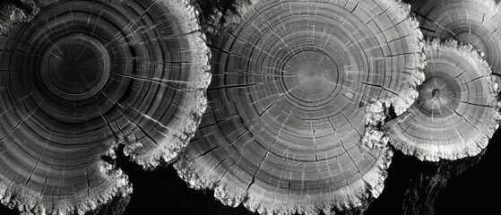 Tree rings reveal growth history through detailed X-ray analysis and organic patterns