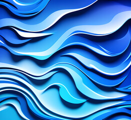 Fototapeta premium Waves on water. Nature background. Fashionable liquid design. Illustration for banners, flyers and presentations. generative ai
