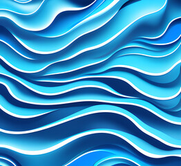 Fototapeta premium Waves on water. Nature background. Fashionable liquid design. Illustration for banners, flyers and presentations. generative ai