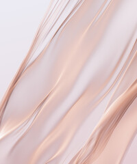 Versatile abstract background with soft, flowing lines and a subtle pearlescent texture. Light pink 3d rendering fabric texture