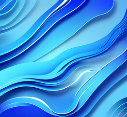Obraz premium Waves on water. Nature background. Fashionable liquid design. Illustration for banners, flyers and presentations. generative ai