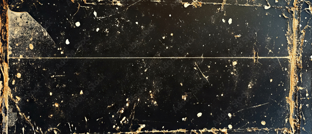 Poster grunge texture of old film surface with uneven processing and dark background