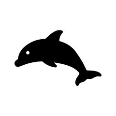 dolphin icon color editable on white background