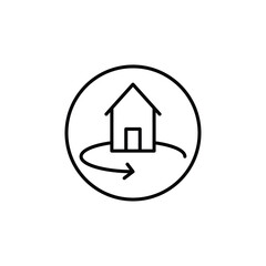 360 degree house icon Flat fill set collection