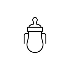 baby sippy icon Flat fill set collection