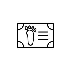 Birth certification icon Flat fill set collection