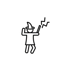 Black magic icon Flat fill set collection