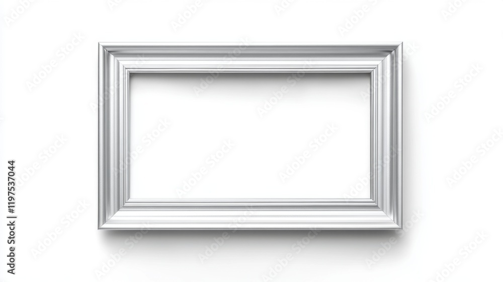 Poster elegant white frame for artwork display on clean background