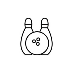 Bowling icon Flat fill set collection