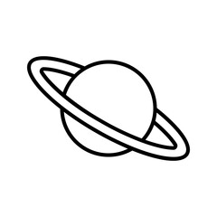 Planet icon color editable on white background