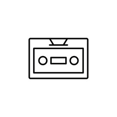 Cassette tape icon Flat fill set collection