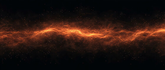 Fire overlay texture on black background for artistic blending and effects
