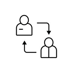 coaching icon Flat fill set collection