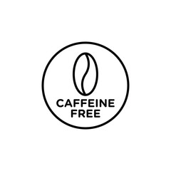 coffeine free icon Flat fill set collection