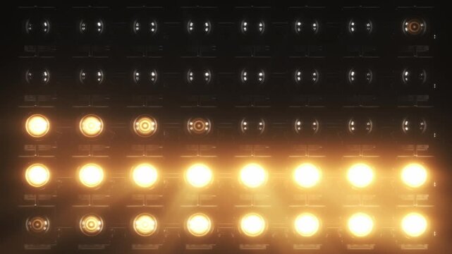 Lights Flashing Wall Showtec VJ Stage Floodlight 4K Blinder Blinking Lights Flash Club Flashlights Disco Lights Matrix Beam Lights Bulb Halogen Headlamp Lamp Nightclub Turn Off On Loop