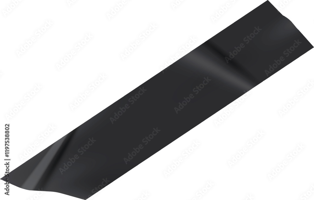 Poster black adhesive tape creating a diagonal line across a white background, offering a simple yet versat