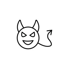 Demon devil icon Flat fill set collection