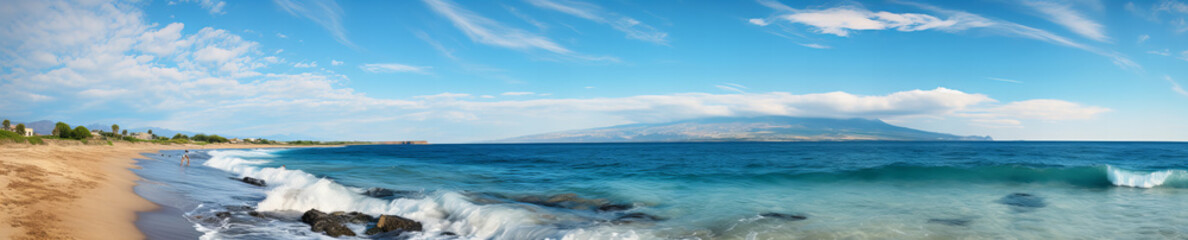 Panoramatic view of beach landscape.