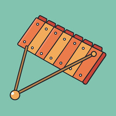 glockenspiel musical instrument vector illustration