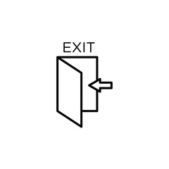 Exit icon Flat fill set collection