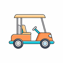 golf cart isolated on white background