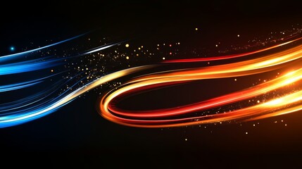 Obraz premium Abstract Design with Dynamic Lines and Vibrant Colors