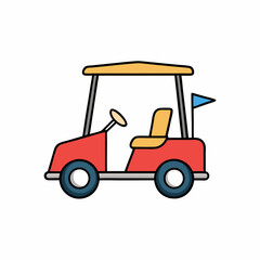golf cart isolated on white background