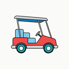 golf cart isolated on white background