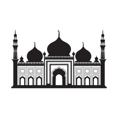 Islamic mosque silhouette
