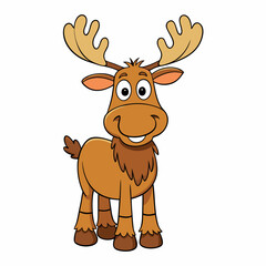 moose  isolated on white