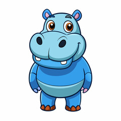 hippopotamus cartoon vector