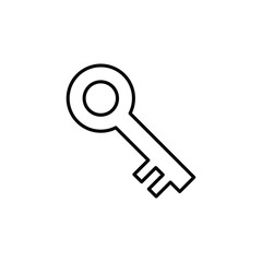 Key icon Flat fill set collection