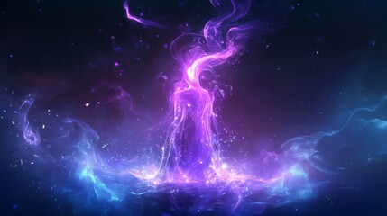 Obraz premium Abstract Glowing Energy in Space