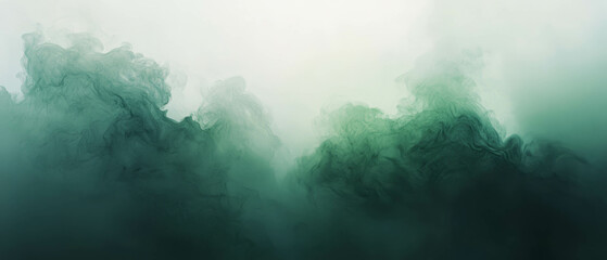 Vibrant green smoke rising in an organic and natural display of texture and motion