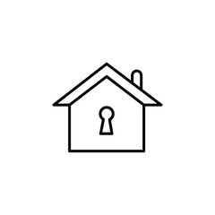 lock home icon Flat fill set collection
