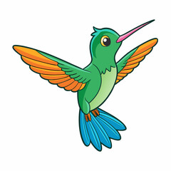 Obraz premium hummingbird isolated on white