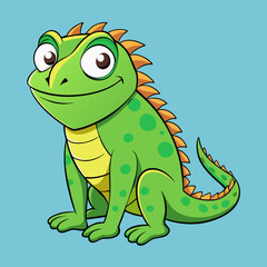 iguana  cartoon vector