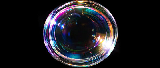 Colorful lens flare overlay creating vibrant light effects on a dark background