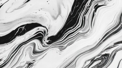 Abstract Monochrome Swirls: A Study in Black and White Fluid Dynamics