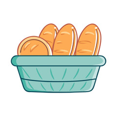 bread basket icon, bread basket vector illustration-simple illustration of bread basket, perfect for bread basket logos and themed design 