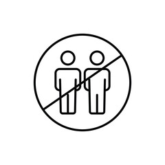 No gathering icon Flat fill set collection