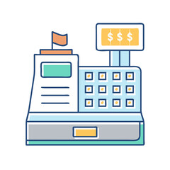 cash register icon, cash register vector illustration-simple illustration of cash register, perfect for cash register logos and themed design 