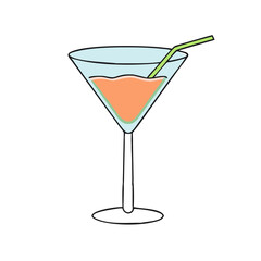 cocktail glass icon, cocktail glass vector illustration-simple illustration of cocktail glass, perfect for cocktail glass logos and themed design 
