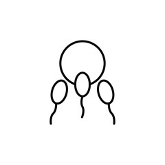 ovule being fertilized by sperm icon Flat fill set collection